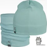 Set bavlněné čepice a nákrčníku Alan - vzor 26 - zelenomodrá světlá 50 - 52