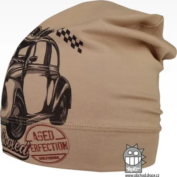 Čepice Bavlněná čepice Polo - vzor 52 - auto/moto - cappuccino 44 - 46