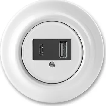 vypínač Přístroj nabíjecí USB-A + USB-C ABB Decento 5014K-C00399 bílá