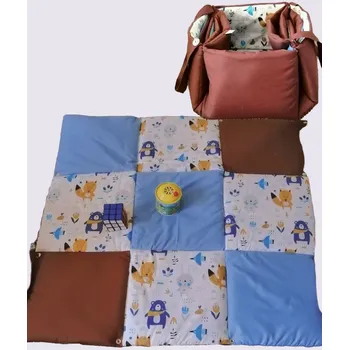 Hrací deka Jetex Hrací dětská deka a taška 2v1:modrá