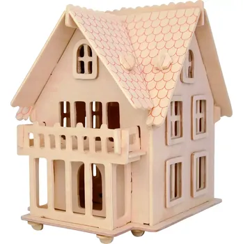3D puzzle Woodcraft construction kit Woodcraft Dřevěné 3D puzzle Evropská vila B
