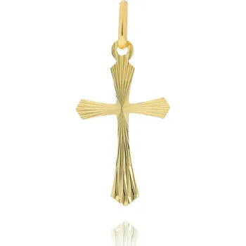 Přívěsek Zlatý křížek se zdobením