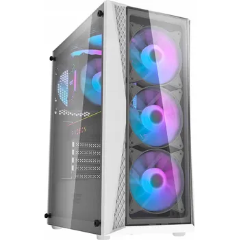 PC skříň Počítačová Počítačová Skříň darkFlash DK352 Plus bílá, věž, 4 aRGB ventilátory