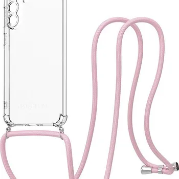 Pouzdro na mobilní telefon AlzaGuard Luxe Lanyard Case pro Samsung Galaxy S25 5G růžový