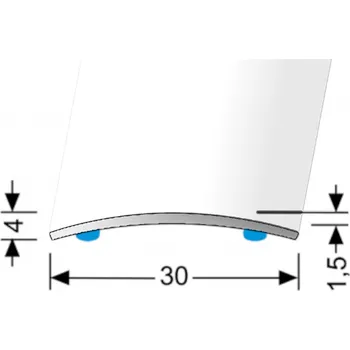 přechodová lišta Přechodová lišta 30 mm bílá Délka: 2700 mm
