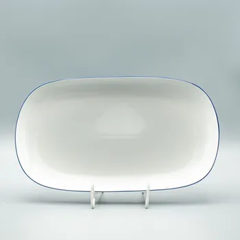 Talíř TOM modrá linka, Porcelánová Mísa oválná 23 cm, THUN