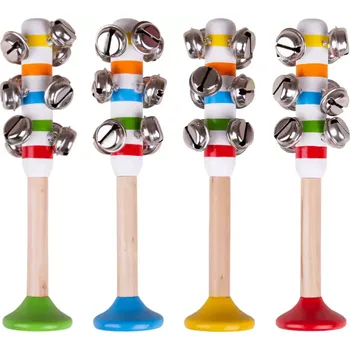Hudební nástroj pro děti Bigjigs Toys Rolničky pruhované 1 ks