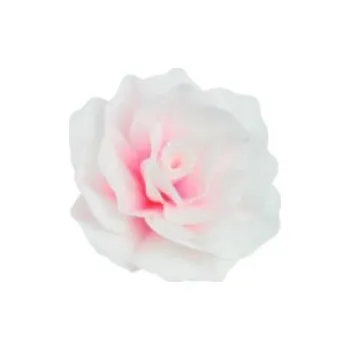 Jedlá dekorace na dort Jedlá dekorace - RŮŽE RŮŽOVÁ 12,5 cm / jedlý papír