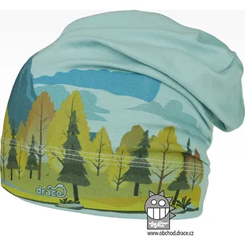 Čepice Bavlněná čepice Polo - vzor 41 - zelenomodrá světlá, les 50 - 52