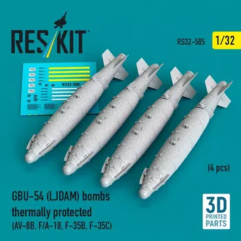 Plastikový model Reskit 1/32 GBU-54 (LJDAM) bombs thermally prot. (4 pcs)