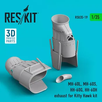 Plastikový model Reskit 1/35 MH-60L, MH-60S, HH-60G, HH-60H exhaust (KITT)