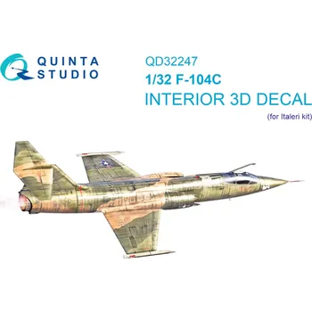 Plastikový model Quinta studio 1/32 F-104C 3D-Print.&col.Interior (ITAL)