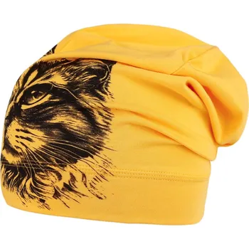 Čepice Bavlněná čepice Polo - vzor 66 - žlutá - kočka 48 - 50