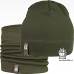 Set bavlněné čepice a nákrčníku Alan - vzor 12 - khaki 52 - 54