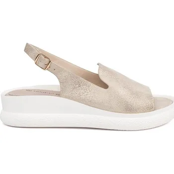 Dámské sandále Goodin Moderní sandály dámské zlaté bez podpatku 41