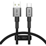 Datový kabel TechProtect Ultraboost, USB A na USB C, 15W/3A, délka 25cm, barva iron grey
