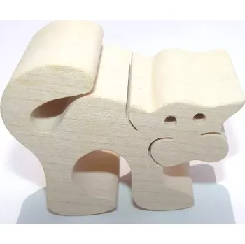 Dřevěná hračka Fauna Dřevěné zvířátko kočka