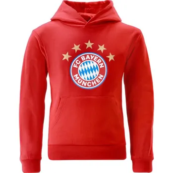 Chlapecká mikina FC BAYERN MNICHOV Dětská mikina FC Bayern Mnichov, červená, kapuce Velikost: 164