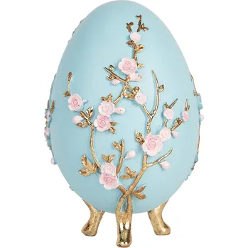 Velikonoční dekorace Clayre & Eef - Dekorativní vajíčko FLOWERS 6PR5434