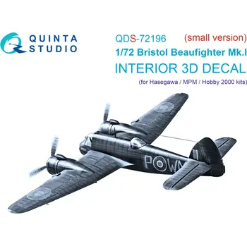 Plastikový model Quinta studio 1/72 Br.Beaufighter Mk.I 3D-Print.&col.Interior
