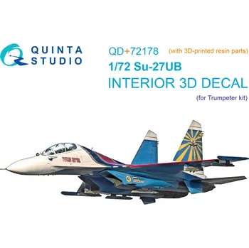 Plastikový model Quinta studio 1/72 Su-27UB 3D-Print.&col.Interior (TRUMP)