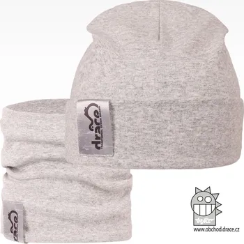 Čepice York set čepice a nákrčníku - vzor 05 - šedá 50 - 52