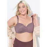 Ulla Popken, Plus size Univerzální podprsenka, měkké košíčky, odnímatelná ramínka, košíčky C-E pro plnoštíhlé nadměrná velikost, 815482345-1094, hnědý, 105D, Nadměrné velikosti, Plus size oblečení, Oblečení pro boubelky, Oblečení pro baculky, Oblečení pro