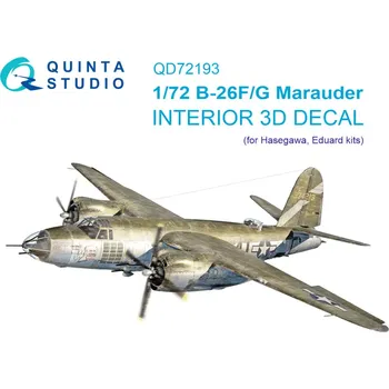 Plastikový model Quinta studio 1/72 B-26F/G Marauder 3D-Print.&col.Interior (HAS)
