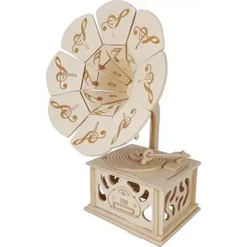 3D puzzle Woodcraft construction kit Woodcraft Dřevěné 3D puzzle gramofón