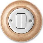 Vypínač sériový, řazení 5 ABB Decento 3559K-C05345 50 bílá / přírodní buk