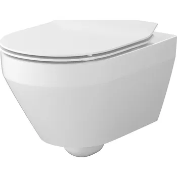 CERSANIT CREA PRO oválná závěsná mísa, vír zapuštěná, štíhlé sedátko S701-927
