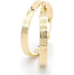 Zlaté náušnice kruhy zdobené znaky 2,85g