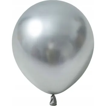 Balónek 50x Balónky 30 cm Metalické stříbrné, ideální pro nafouknutí heliem