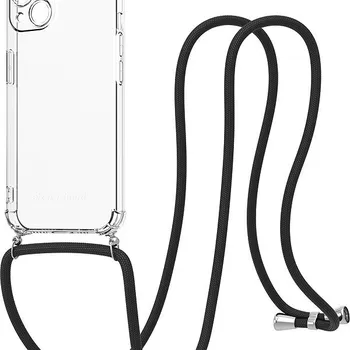 Pouzdro na mobilní telefon AlzaGuard Luxe Lanyard Case pro iPhone 13 černý