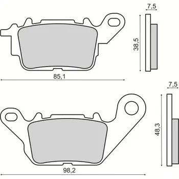 Brzdová destička Brzdové destičky rms 225103600 přední homologované, organické