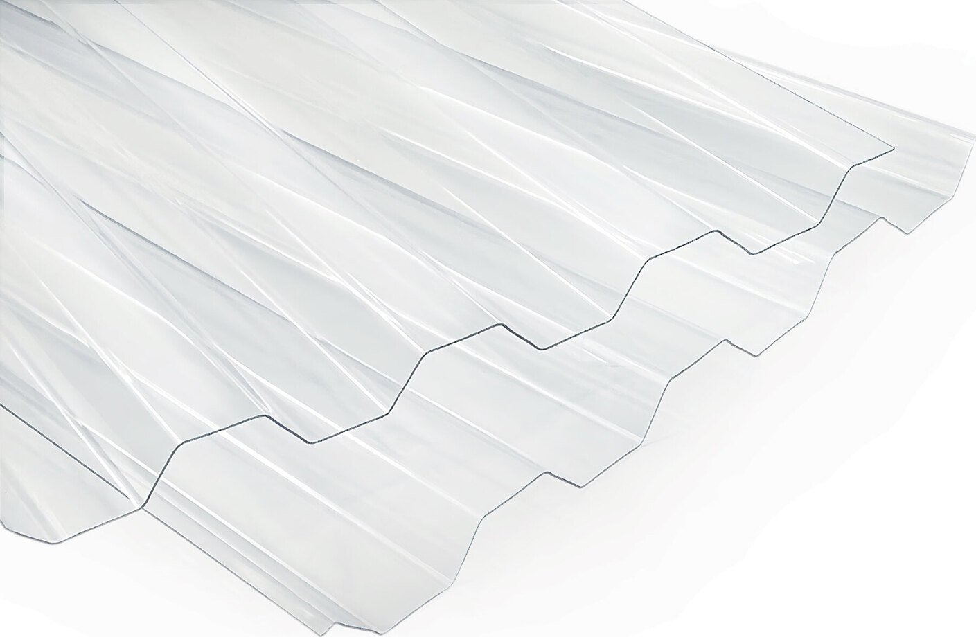 Palram Trapézová polykarbonátová deska hladká čirá , 1,260 x 2 m (tl. 0,8 mm)