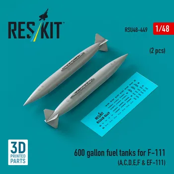 Plastikový model Reskit 1/48 600 gallon fuel tanks for F-111 (2 pcs.)