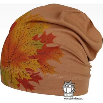 Čepice Bavlněná čepice Polo - vzor 38 - velbloudí hnědá, listí 48 - 50
