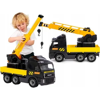 autíčko Velký Robustní Jeřáb – Stavební Auto s Pohyblivým Výložníkem