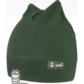 Čepice Bavlněná kojenecká čepice Čertík - vzor 35 - lahvově zelená 42 - 44