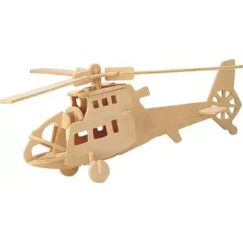 3D puzzle Woodcraft construction kit Woodcraft Dřevěné 3D puzzle Vrtulník