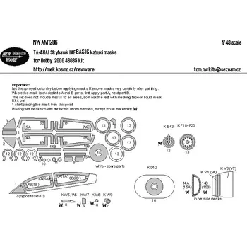 Plastikový model New Ware 1/48 Mask TA-4H/J Skyhawk IAF BASIC (HOBBY 2000)