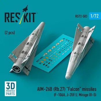 Plastikový model Reskit 1/72 AIM-26B (Rb.27) 'Falcon' missiles (2 pcs.)