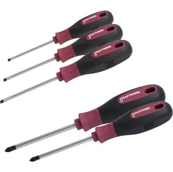Šroubovák KRAFTWERKTOOLS Sada šroubováků ploché + PZ ergokraft 5ks PROFI Line