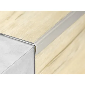 Podlahová lišta Profilteam schodová lišta pro vinyl a pvc do 3 mm, 44x18,5x1200 Inox E71