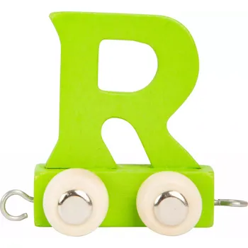 Vláček a vláčkodráha small foot Dřevěný vláček barevná abeceda písmeno R