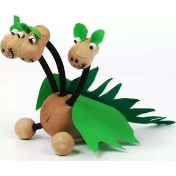 Létající drak Gerlich Dřevěná loutka Drak tříhlavý