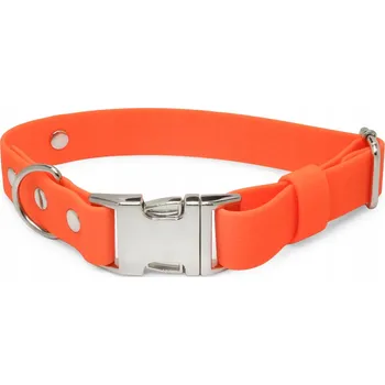 Obojek pro psa Obojek se zacvakávací přezkou, vel L, 39-47 cm / neonově oranžový.