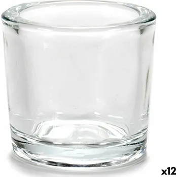 Svíčka Gift Decor Svícen Transparentní Sklo (6,5 x 6 x 6,5 cm) (12 kusů)