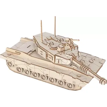 3D puzzle Woodcraft construction kit Woodcraft Dřevěné 3D puzzle Tank M1 Abrams